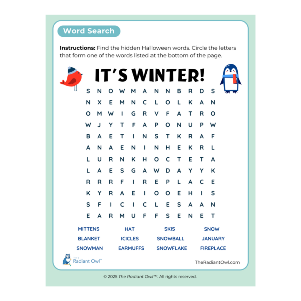 Winter Word Search (Download)